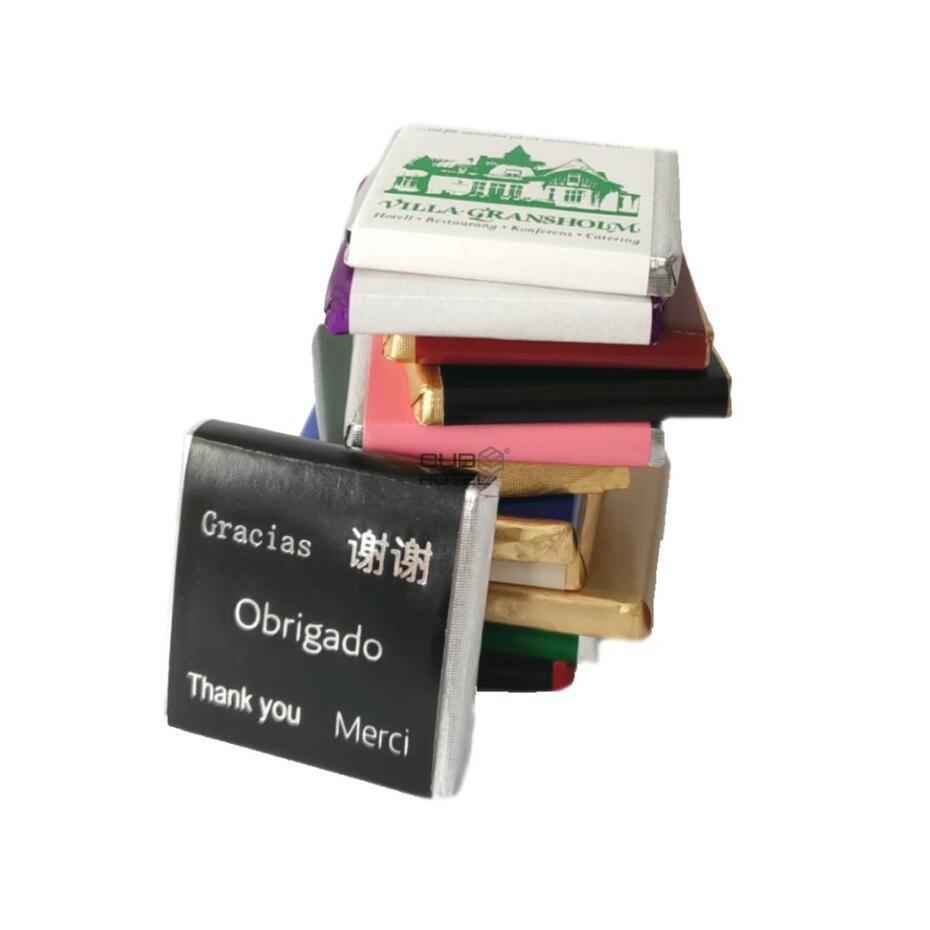 Chocolate Personalizado Napolitanas 5g, +-4000 Unidades  Caixa 20kg